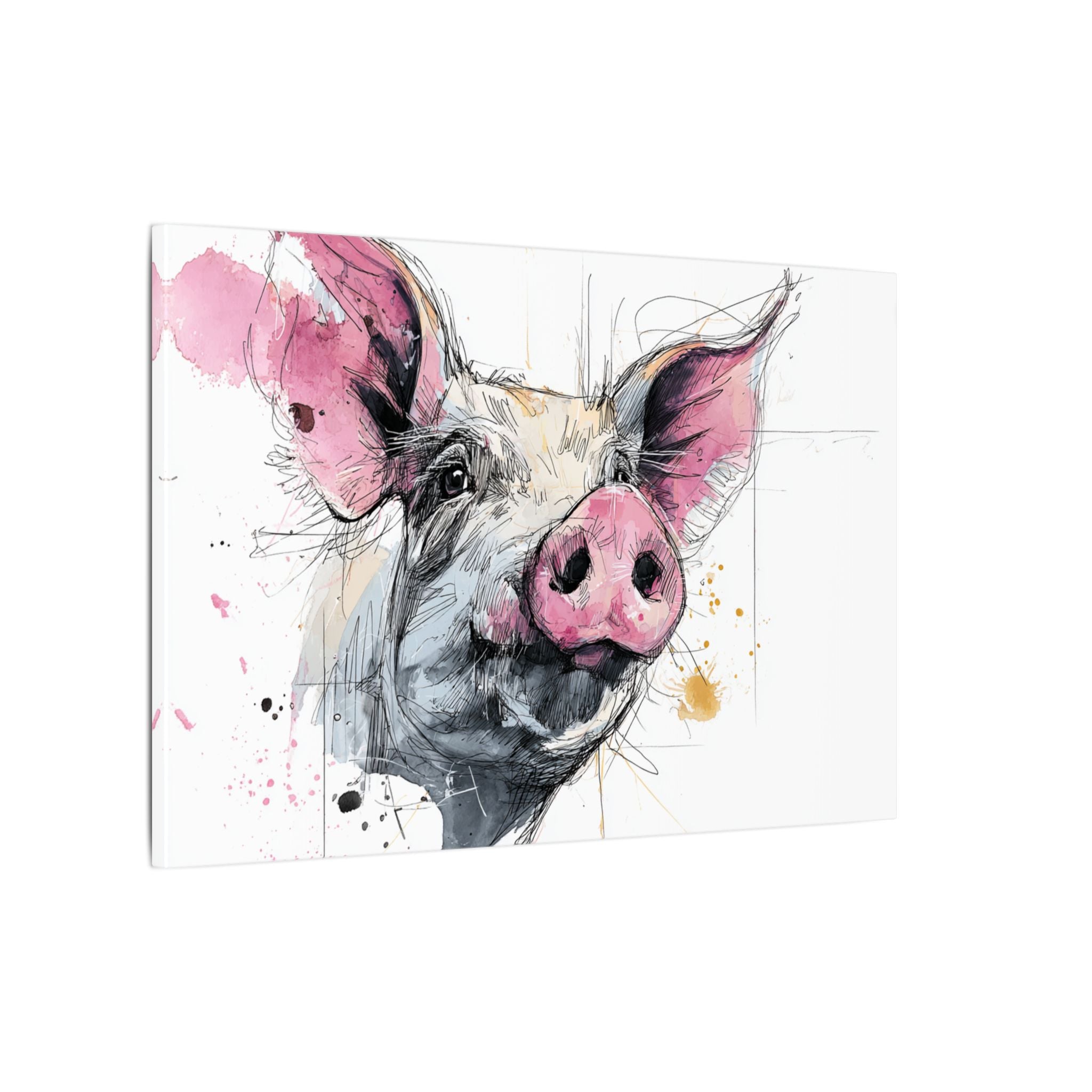 Whimsical Pig Art Print - Playful Farmhouse Decor