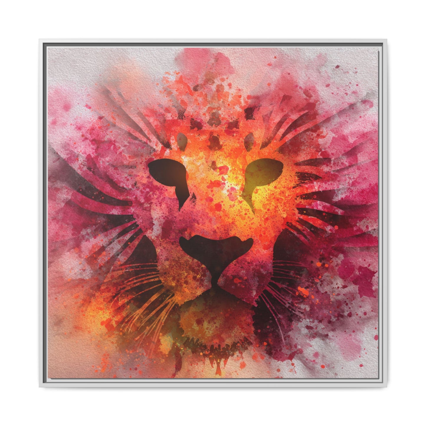 Vibrant Lion Artwork – Bold Watercolor Print