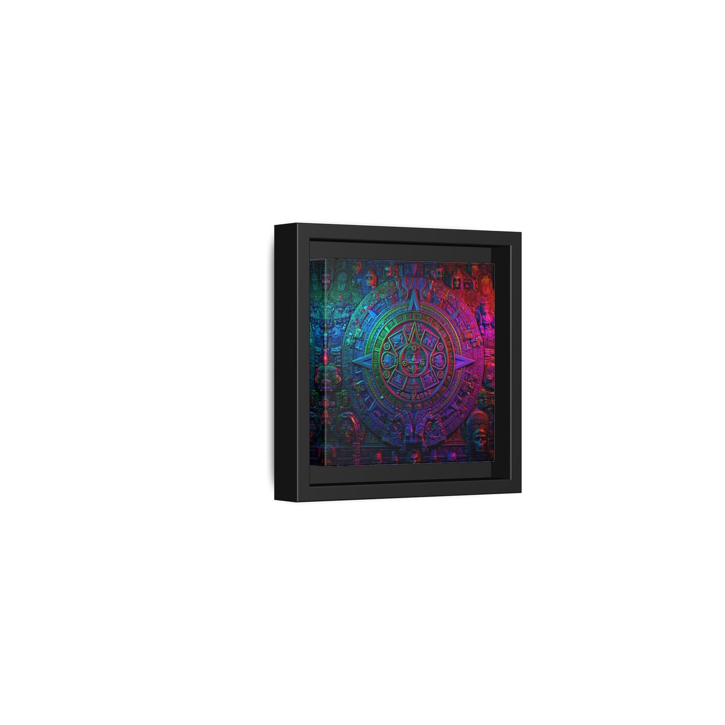 Aztec Mandala Wall Art - Colorful Cultural Decor