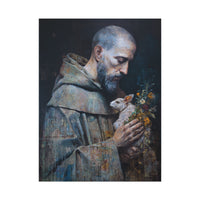 Saint Francis and Rabbit Artwork - Nature Inspired Wall Art