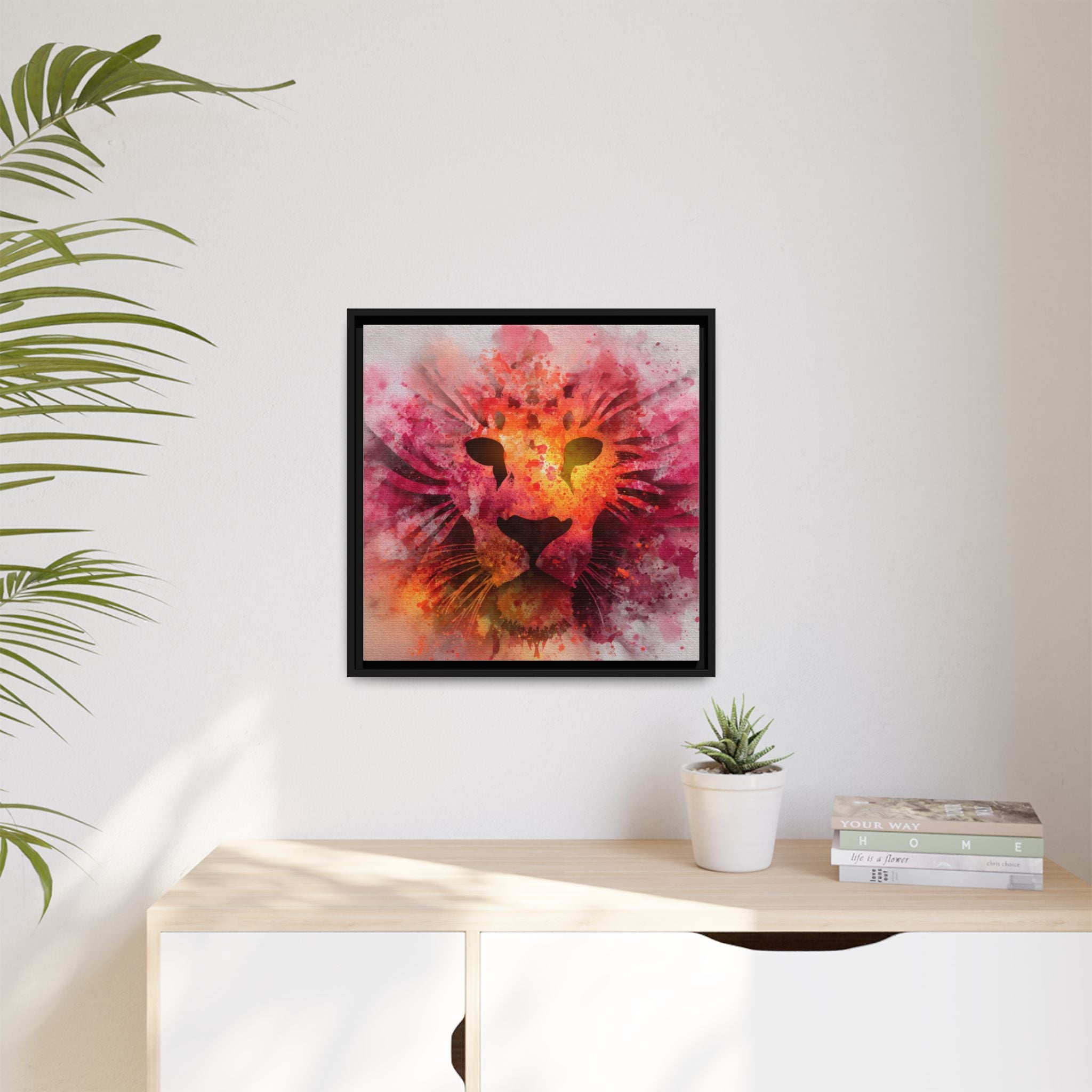 Vibrant Lion Watercolor Artwork | Animal Portrait