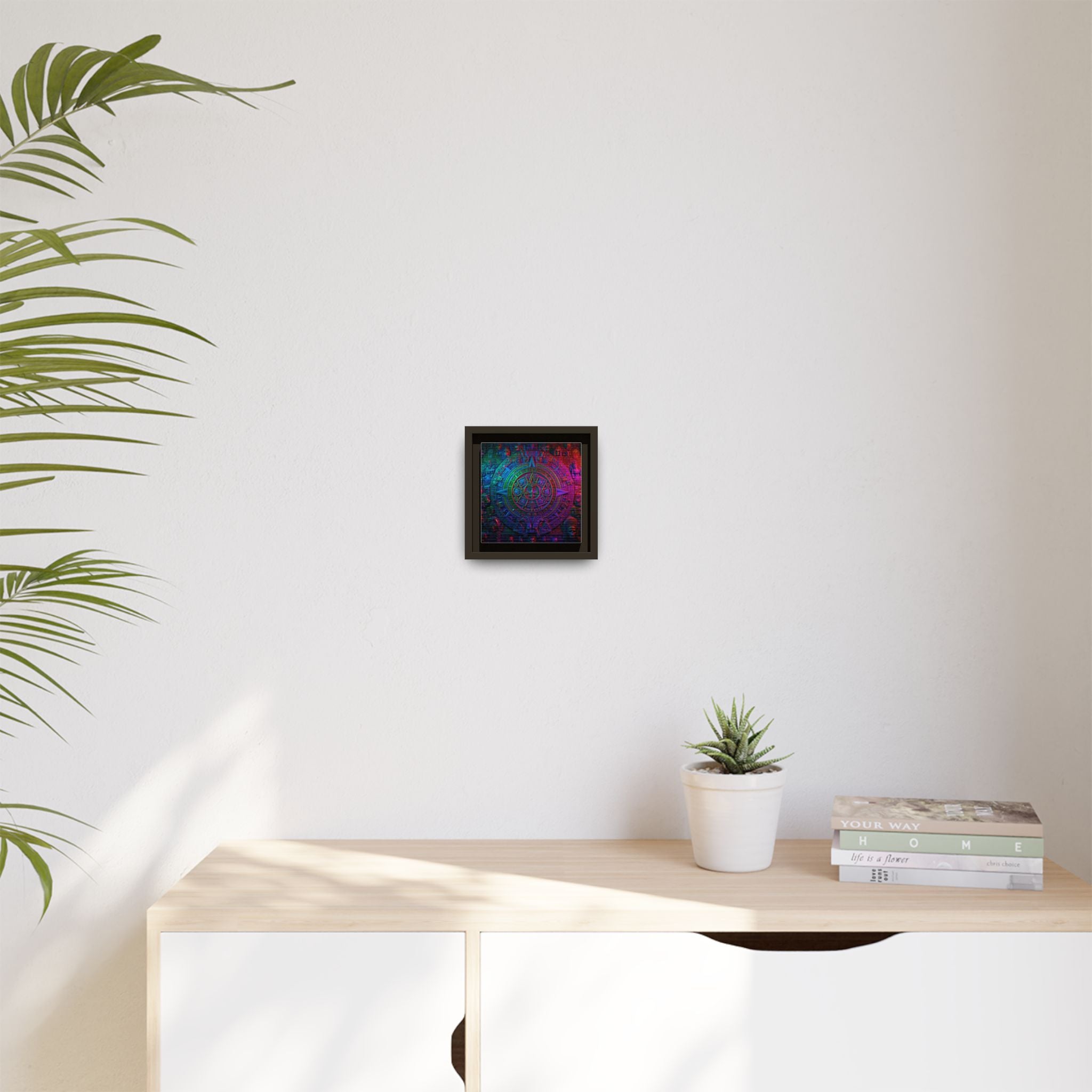 Aztec Mandala Wall Art - Colorful Cultural Decor