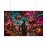 Whimsical Hot Air Balloon Fantasy Artwork | Surreal Landscape