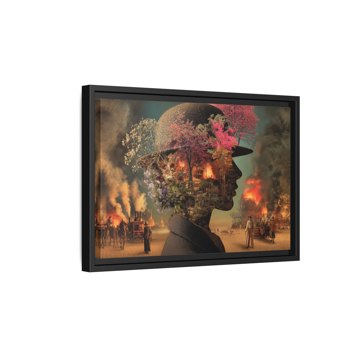 Whimsical Floral Silhouette Art Print | Living Room Décor