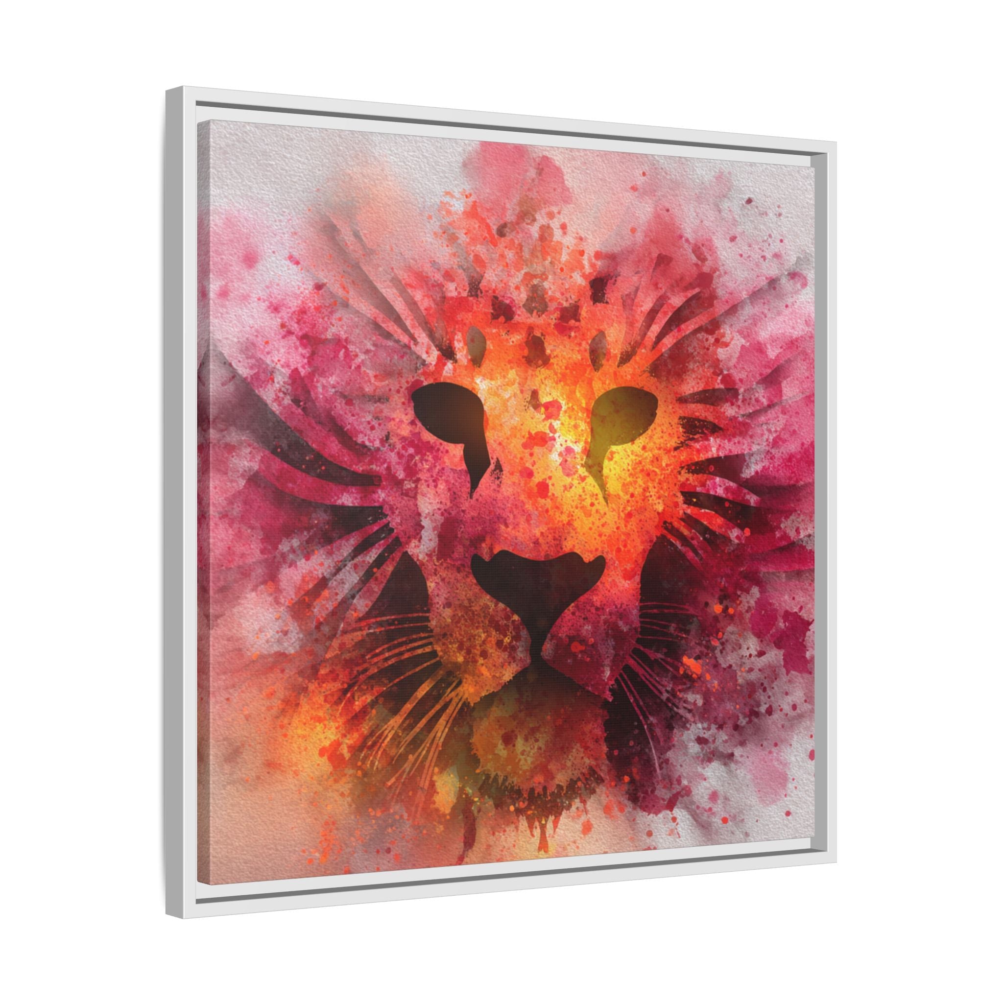 Vibrant Lion Artwork – Bold Watercolor Print