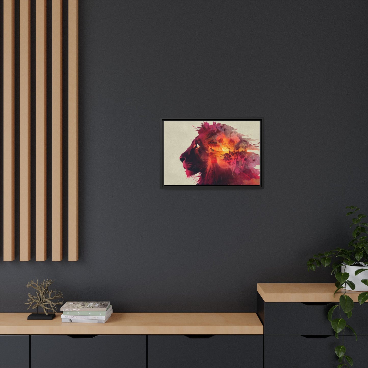 Majestic Lion Watercolor Art | Vibrant Animal Portrait