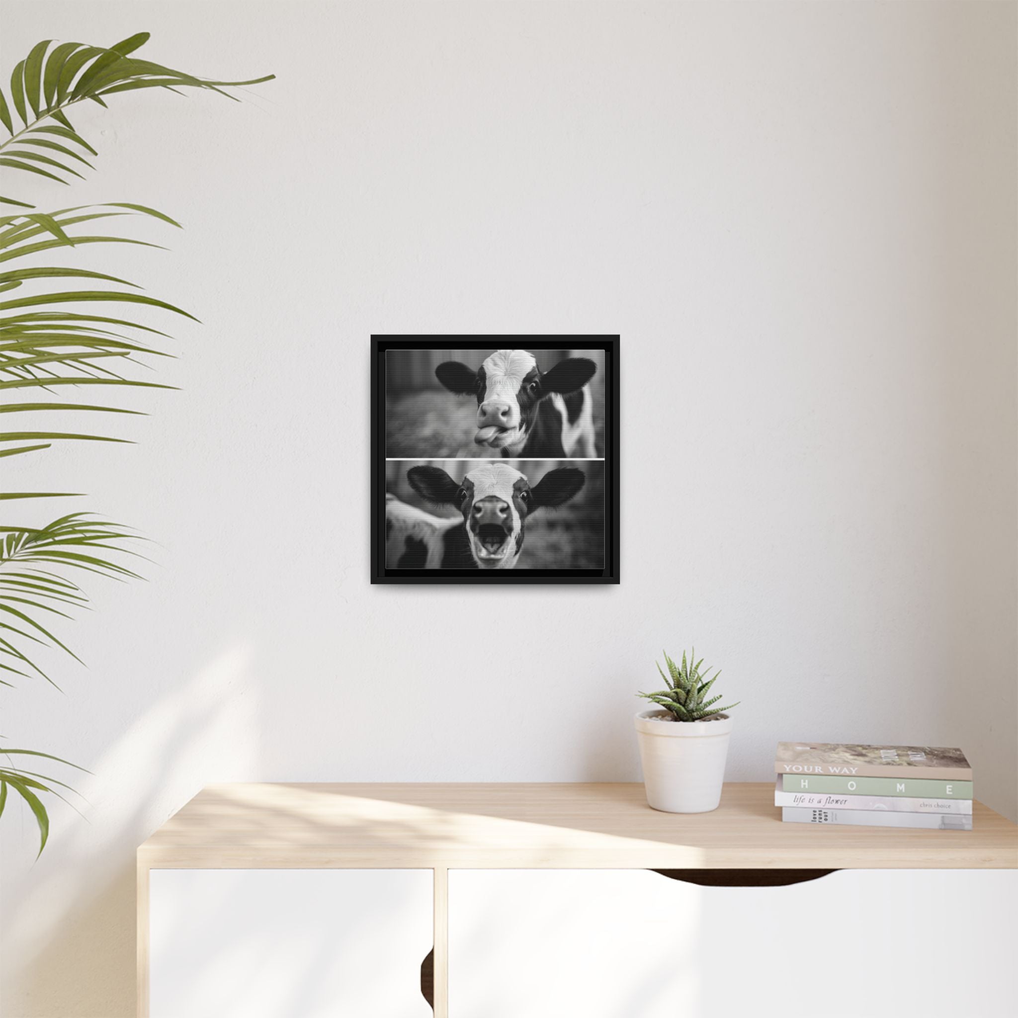 Whimsical Cow Photography | Black and White Animal Art