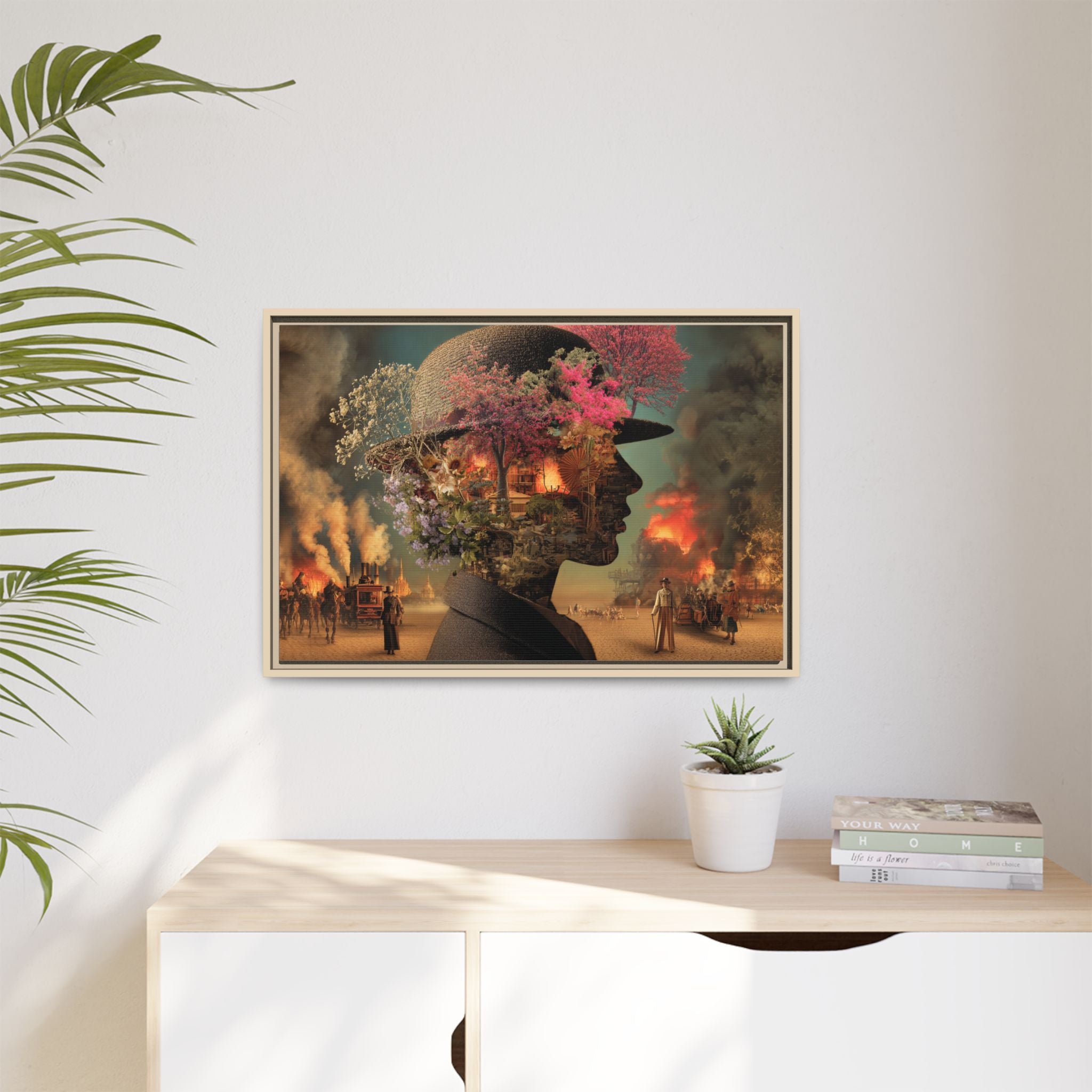 Surreal Botanical Portrait Art | Unique Digital Illustration