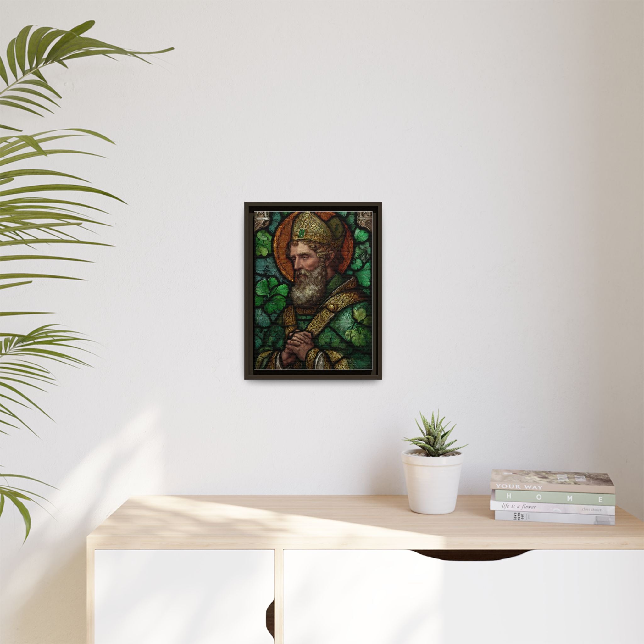 Saint Artwork | Irish Heritage Art | Traditional Green Tones