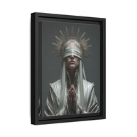 Ethereal Blindfolded Saint Art | Spiritual Home Decor