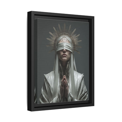 Ethereal Blindfolded Saint Art | Spiritual Home Decor