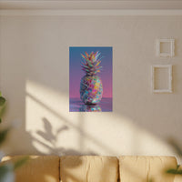 Colorful Pineapple Canvas Art | Abstract Tropical Design
