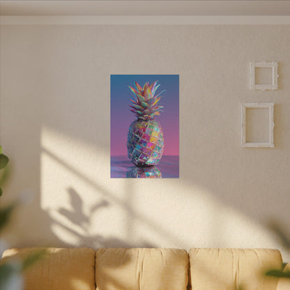 Colorful Pineapple Canvas Art | Abstract Tropical Design