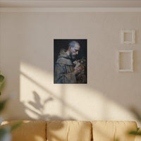 Saint Francis and Rabbit Artwork - Nature Inspired Wall Art