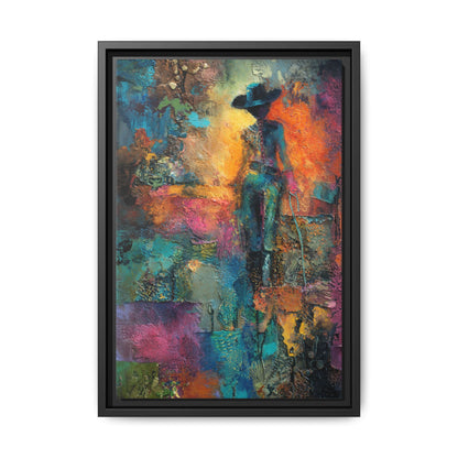 Abstract Cowgirl Art | Colorful Canvas Artwork