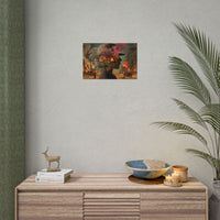 Whimsical Floral Silhouette Art Print | Living Room Décor