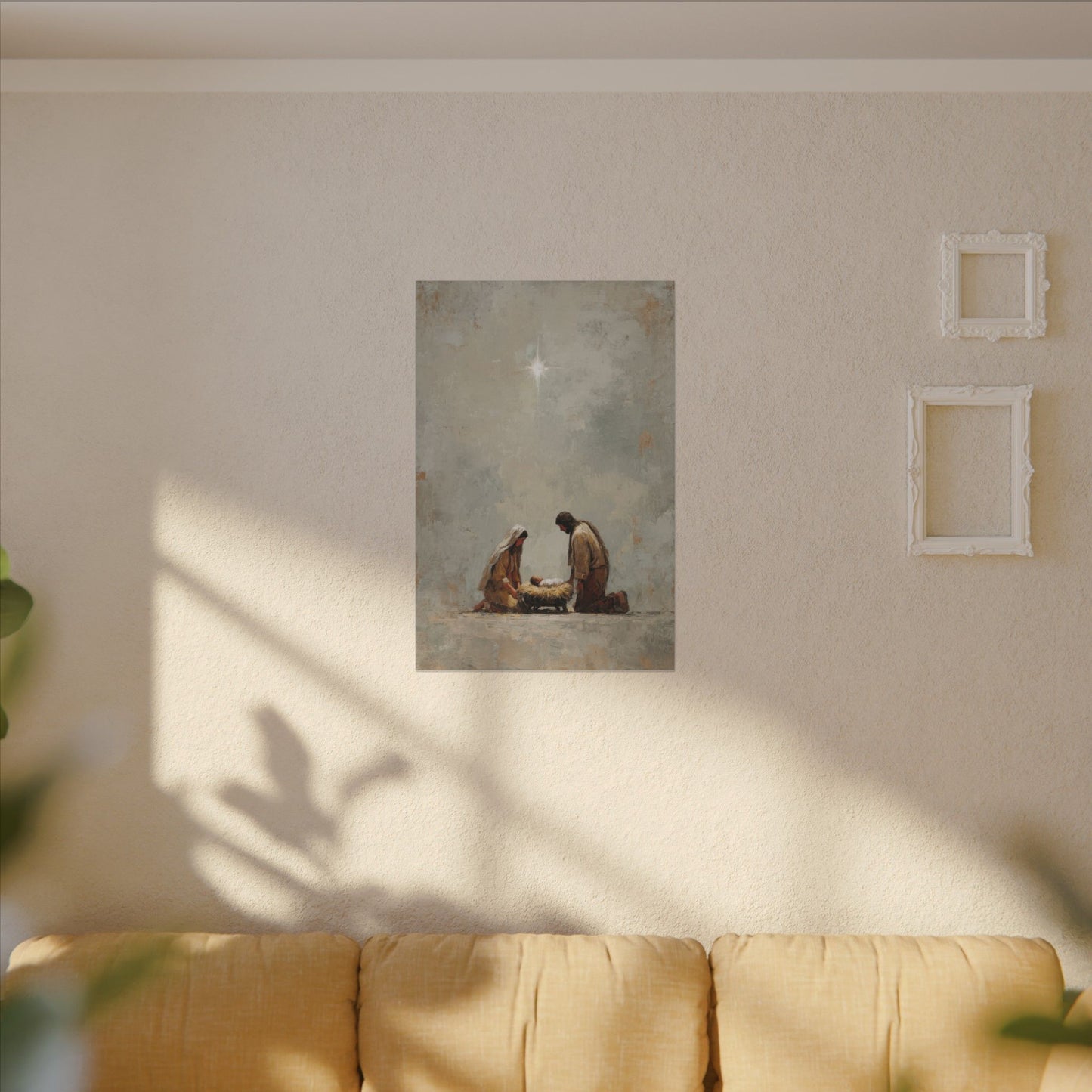 Nativity Scene Art Print - Warm Family Vibes