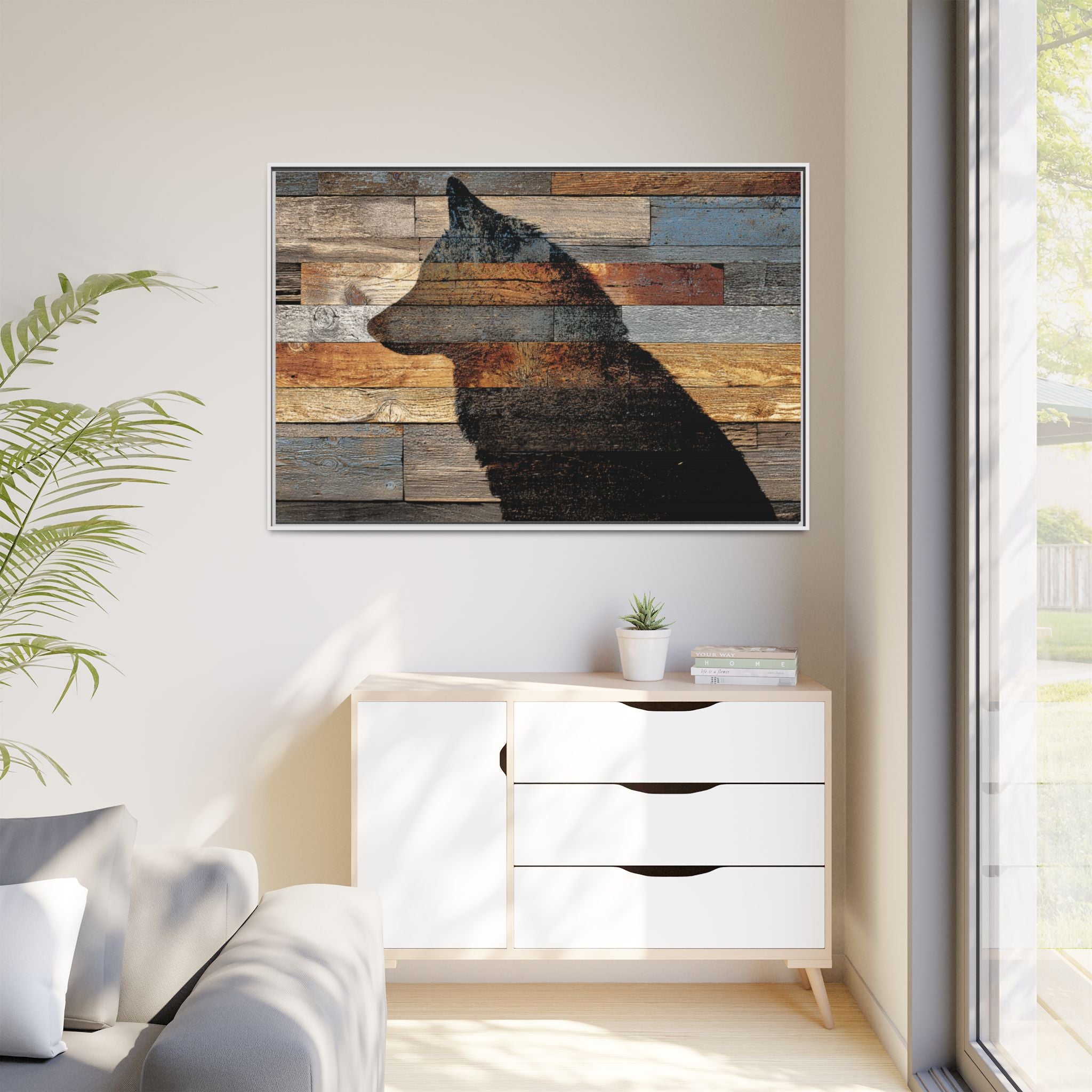 Rustic Wolf Silhouette Wall Art | Nature Inspired Decor
