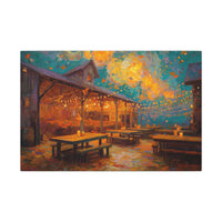 Autumn Festival Night Scene - Colorful Impressionist Art