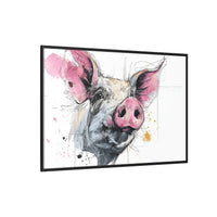 Whimsical Pig Art Print - Playful Farmhouse Decor