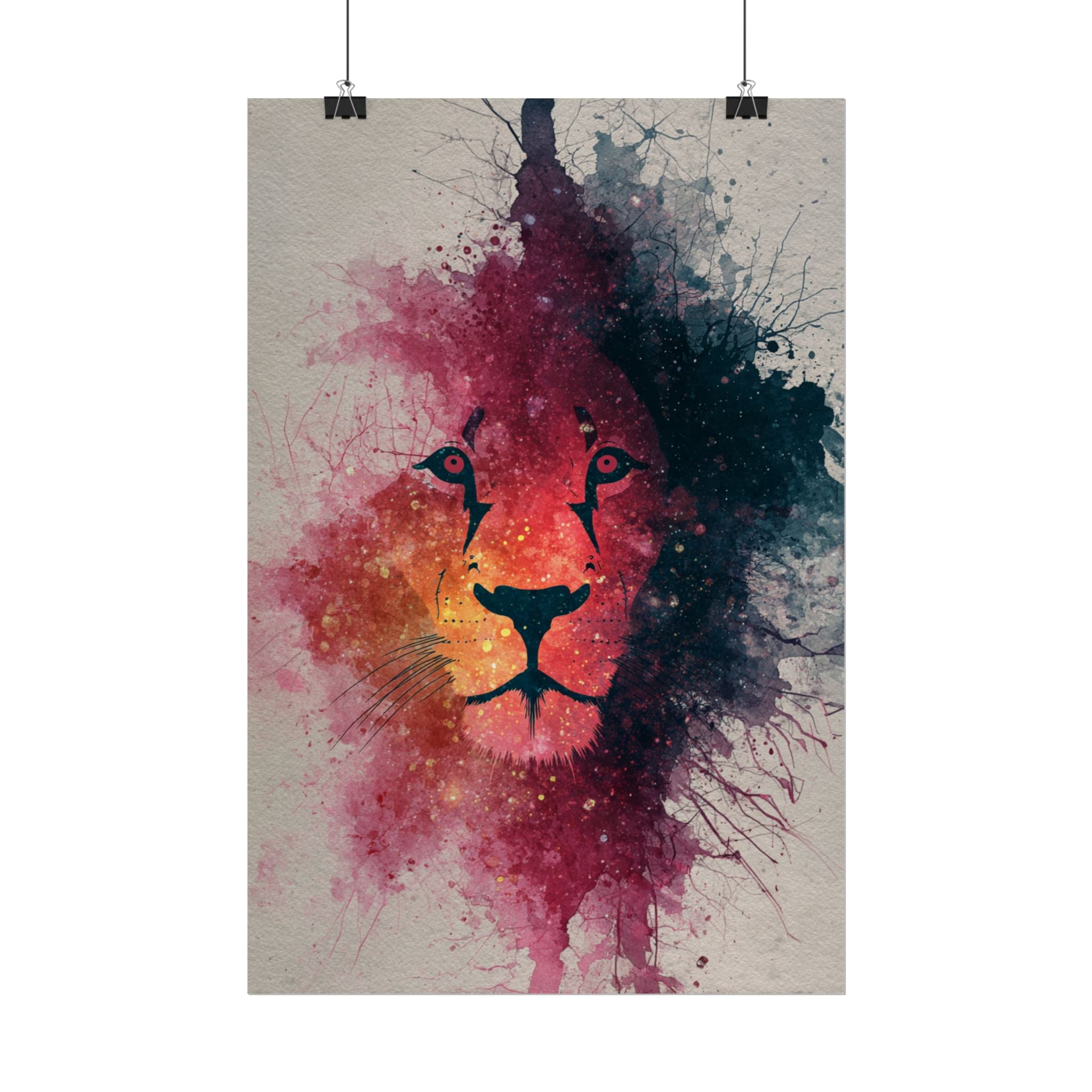 Majestic Lion Watercolor Art | Vibrant Animal Portrait