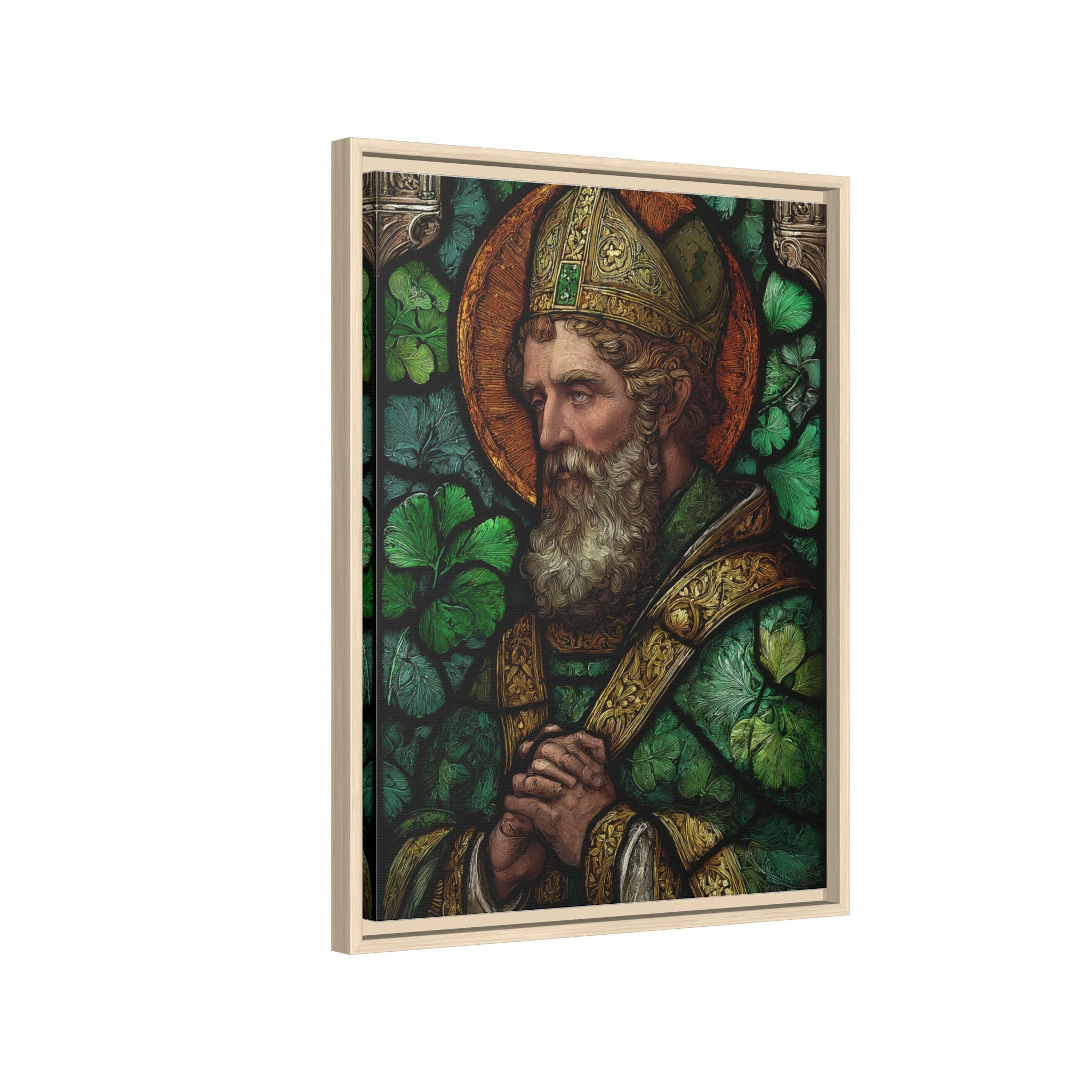 Saint Artwork | Irish Heritage Art | Traditional Green Tones