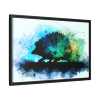 Hedgehog Silhouette Watercolor Art | Nature-Inspired Home Decor