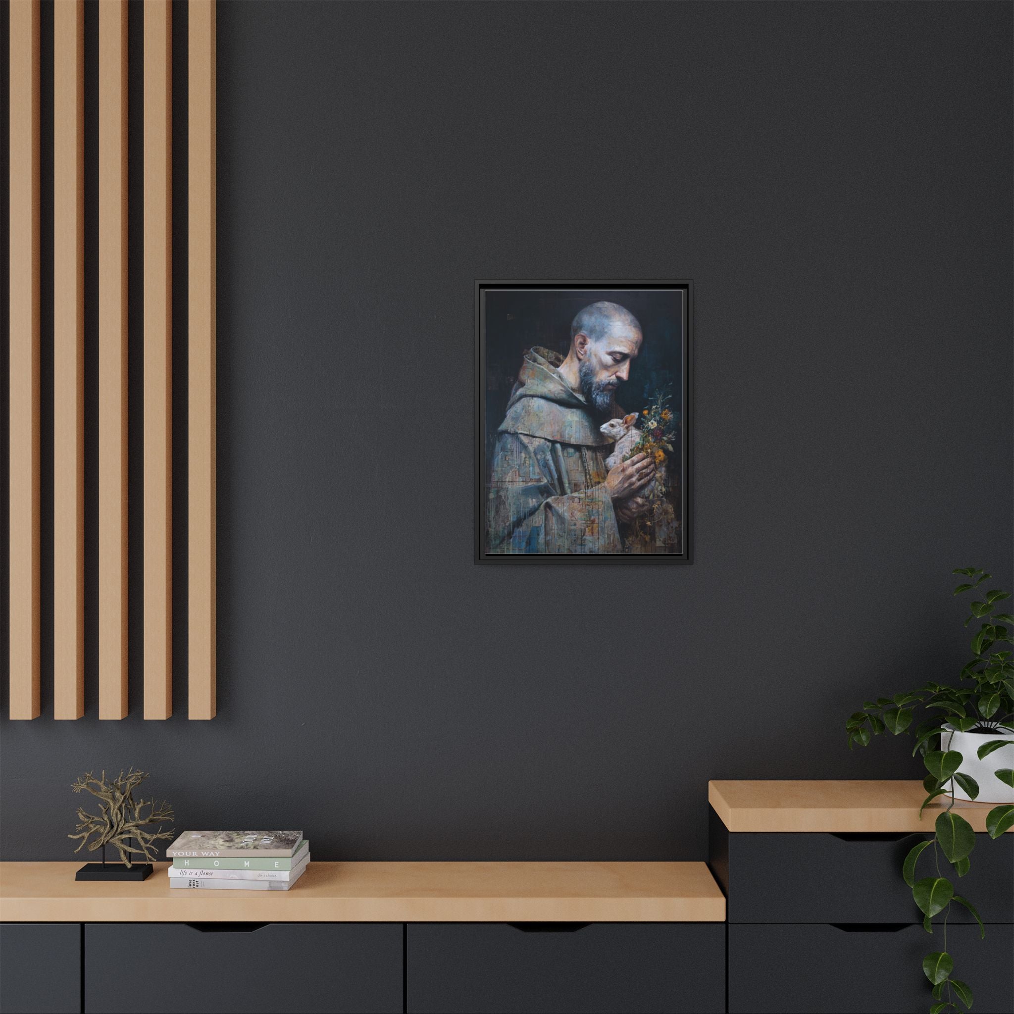Saint Francis and Rabbit Artwork - Nature Inspired Wall Art