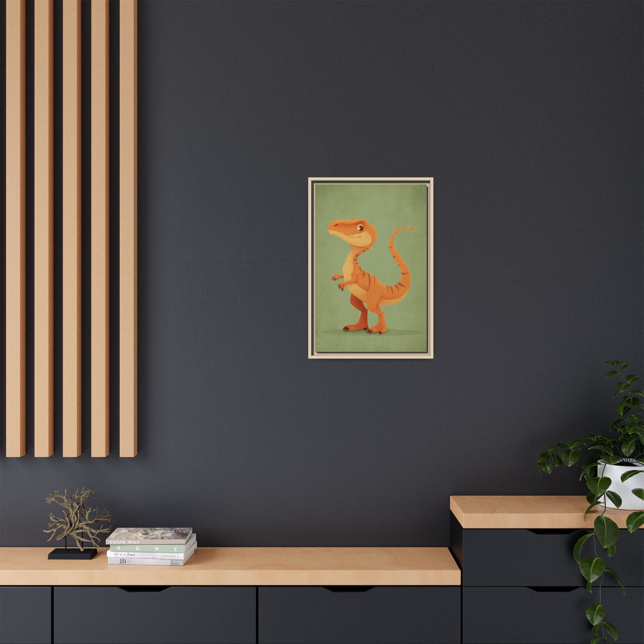 Whimsical Dinosaur Illustration Art for Kids' Rooms