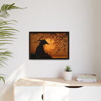 Serene Silhouette of Contemplation | Asian-Inspired Artwork