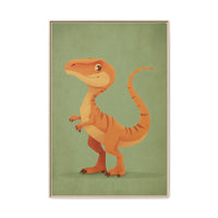 Whimsical Dinosaur Illustration Art for Kids' Rooms