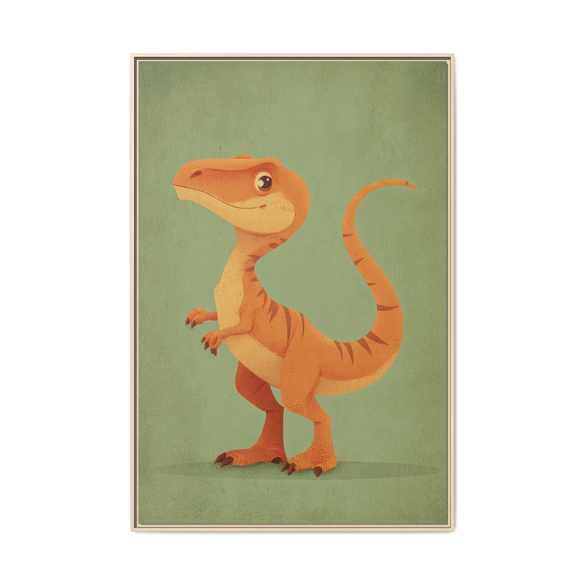 Whimsical Dinosaur Illustration Art for Kids' Rooms
