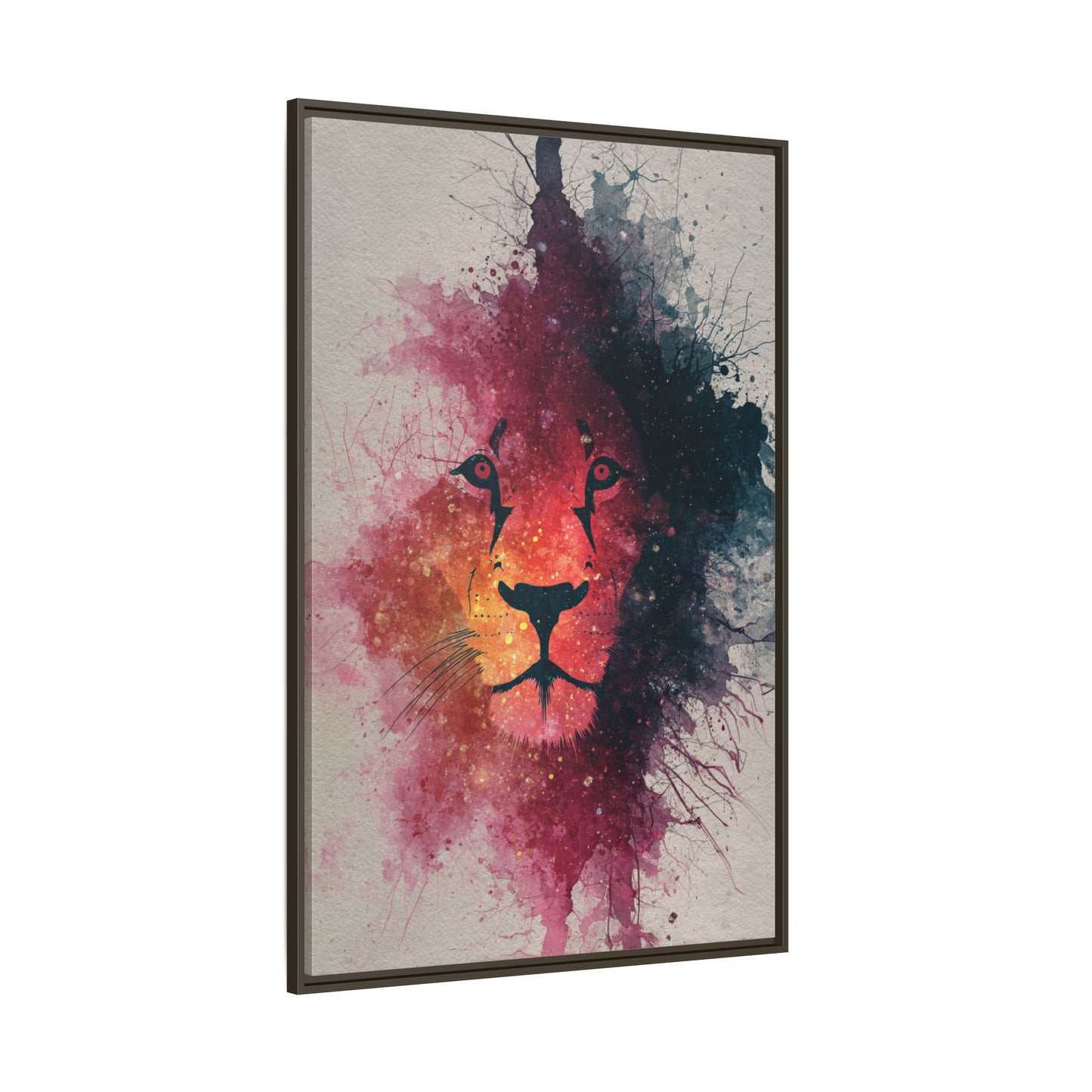 Majestic Lion Watercolor Art | Vibrant Animal Portrait