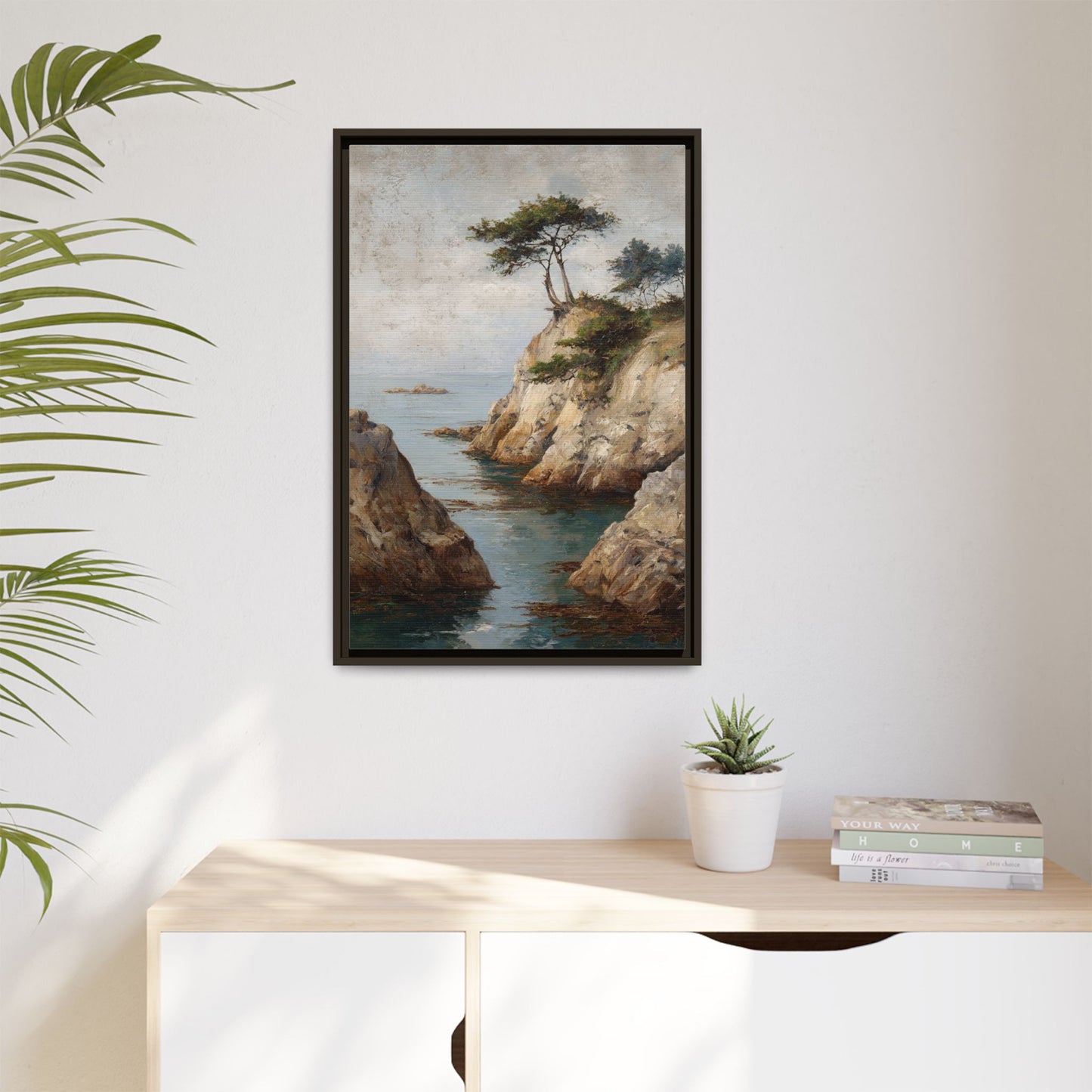 Serene Seaside Landscape Art - Tranquil Coastal Decor