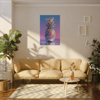 Colorful Pineapple Canvas Art | Abstract Tropical Design