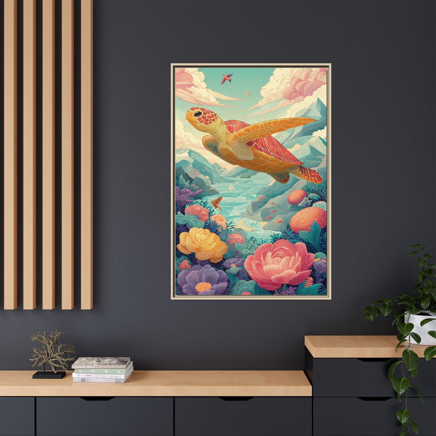 Vibrant Turtle Art | Whimsical Nature Illustration