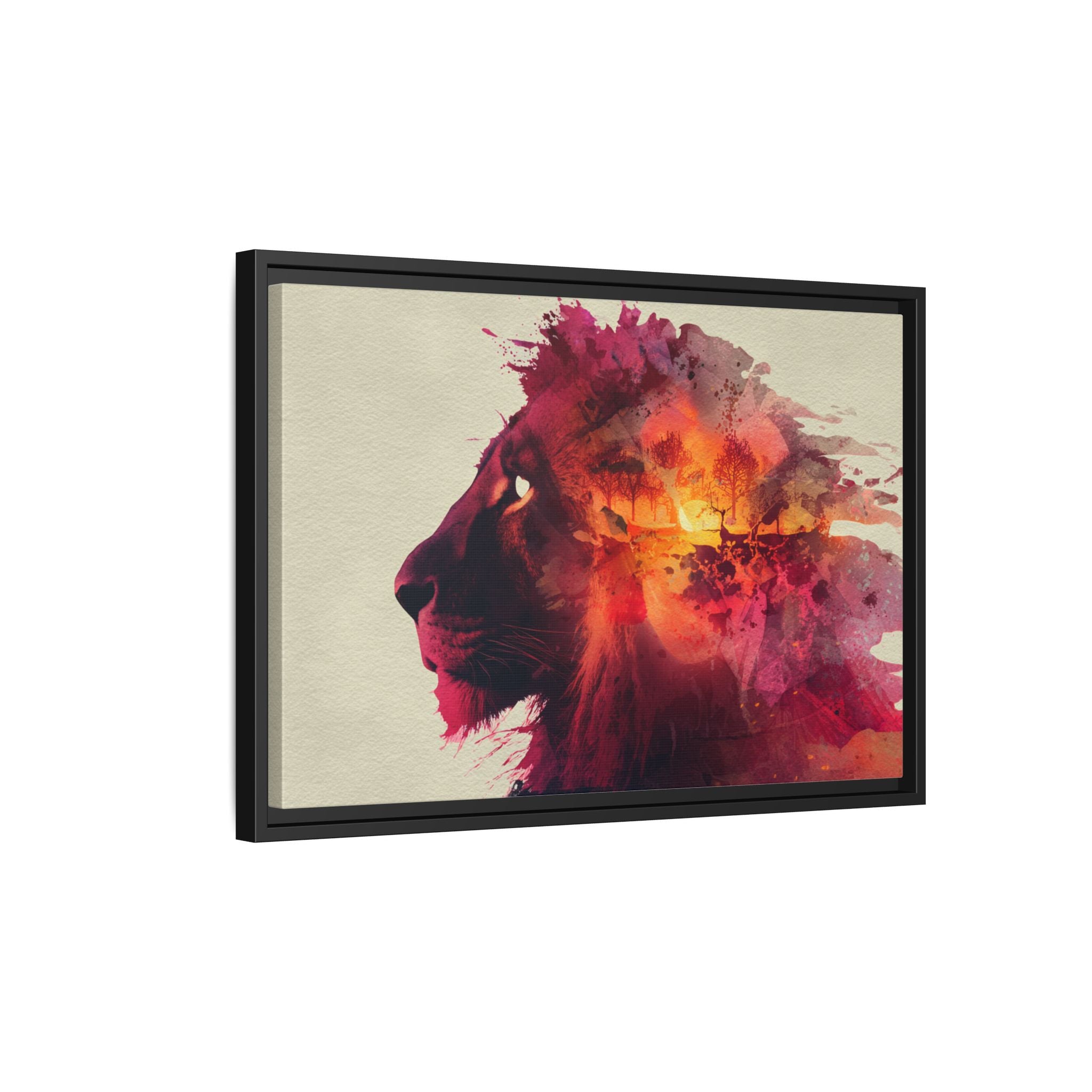 Majestic Lion Watercolor Art | Vibrant Animal Portrait