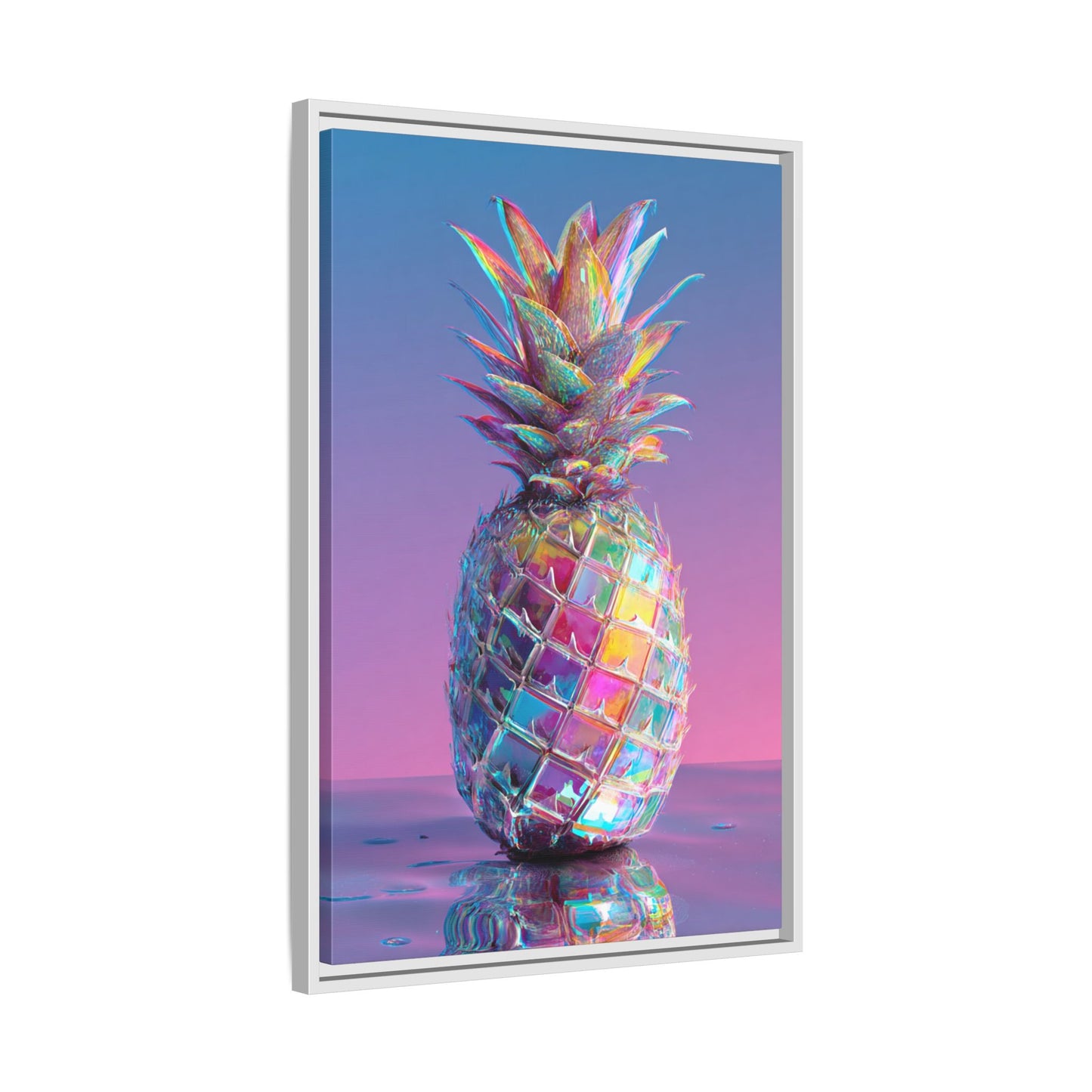 Colorful Pineapple Canvas Art | Abstract Tropical Design