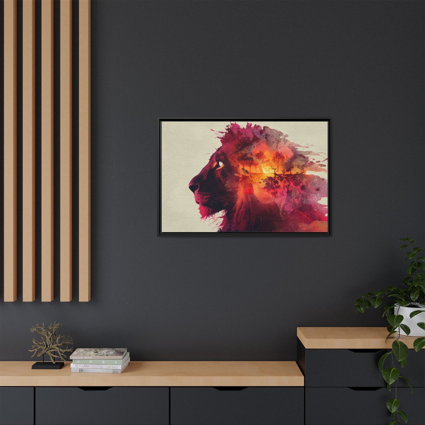 Majestic Lion Watercolor Art | Vibrant Animal Portrait