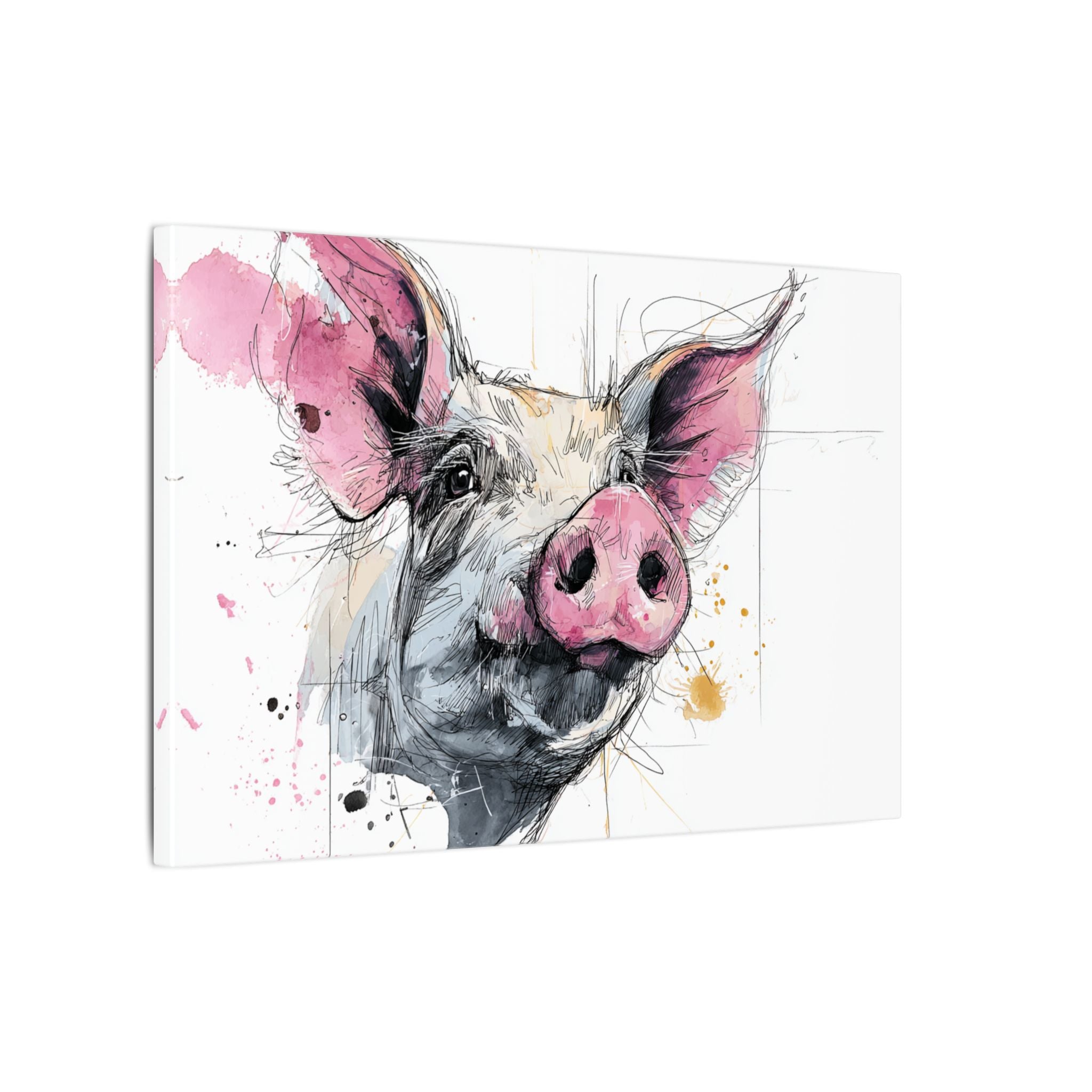 Whimsical Pig Art Print - Playful Farmhouse Decor