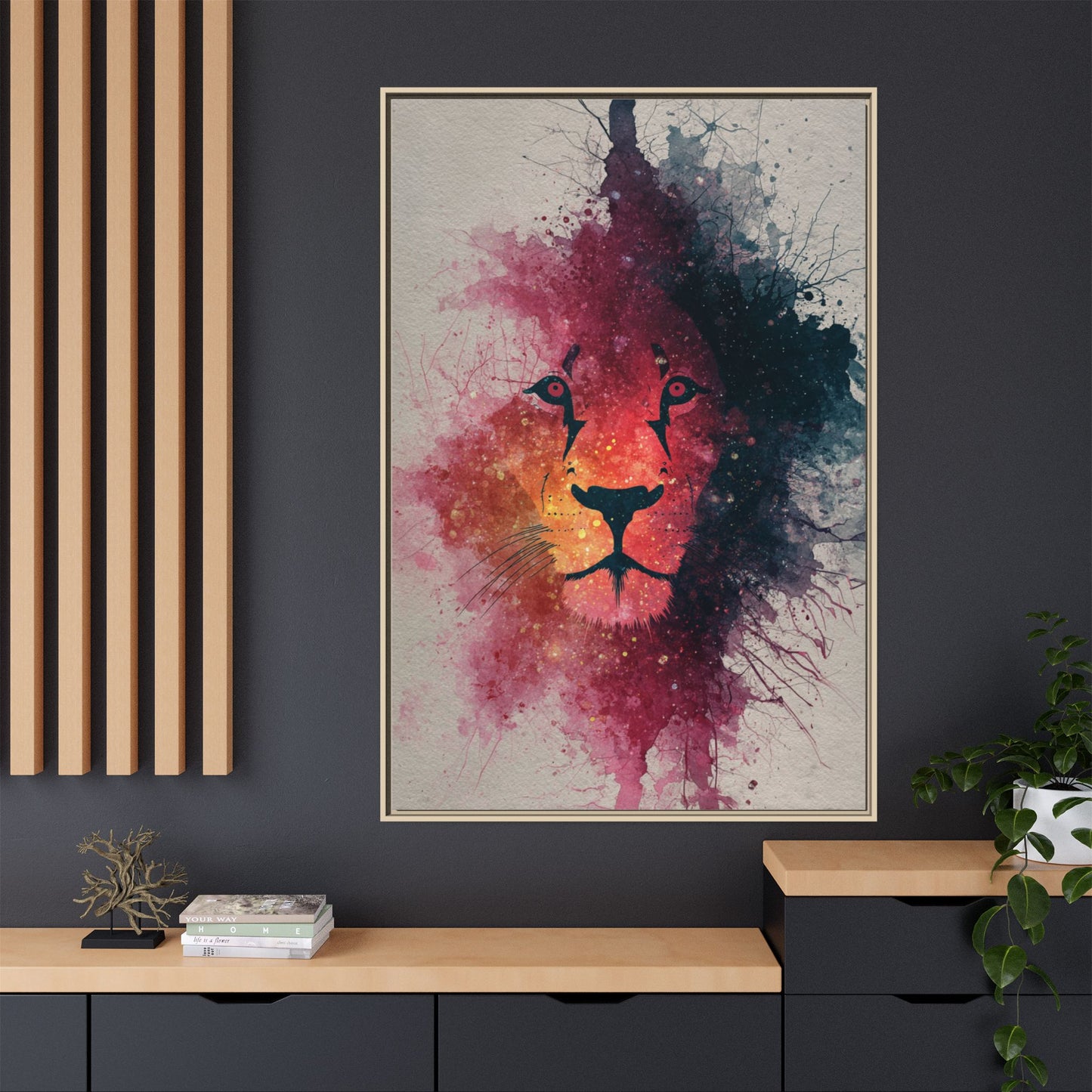 Majestic Lion Watercolor Art | Vibrant Animal Portrait