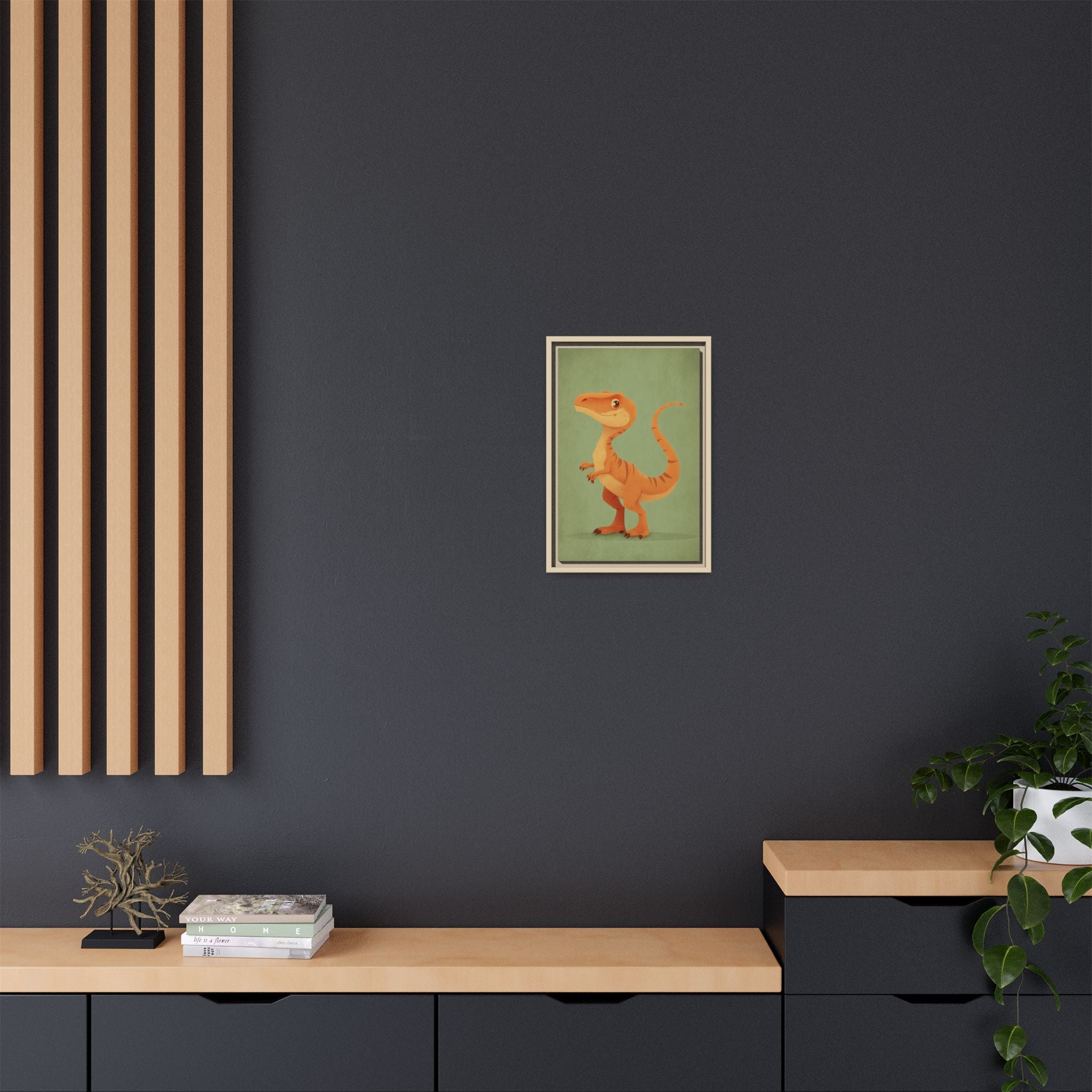 Whimsical Dinosaur Illustration Art for Kids' Rooms