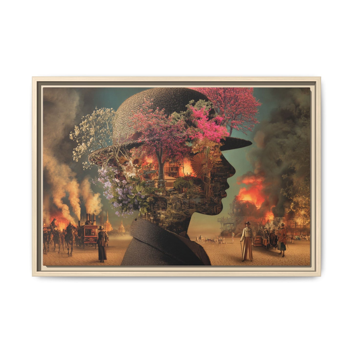 Whimsical Floral Silhouette Art Print | Living Room Décor