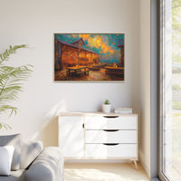 Autumn Festival Night Scene - Colorful Impressionist Art