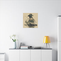 Lone Cowboy Silhouette Art - Vintage Western Charm