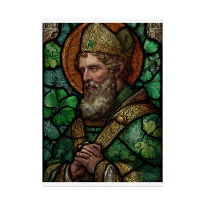 Saint Artwork | Irish Heritage Art | Traditional Green Tones