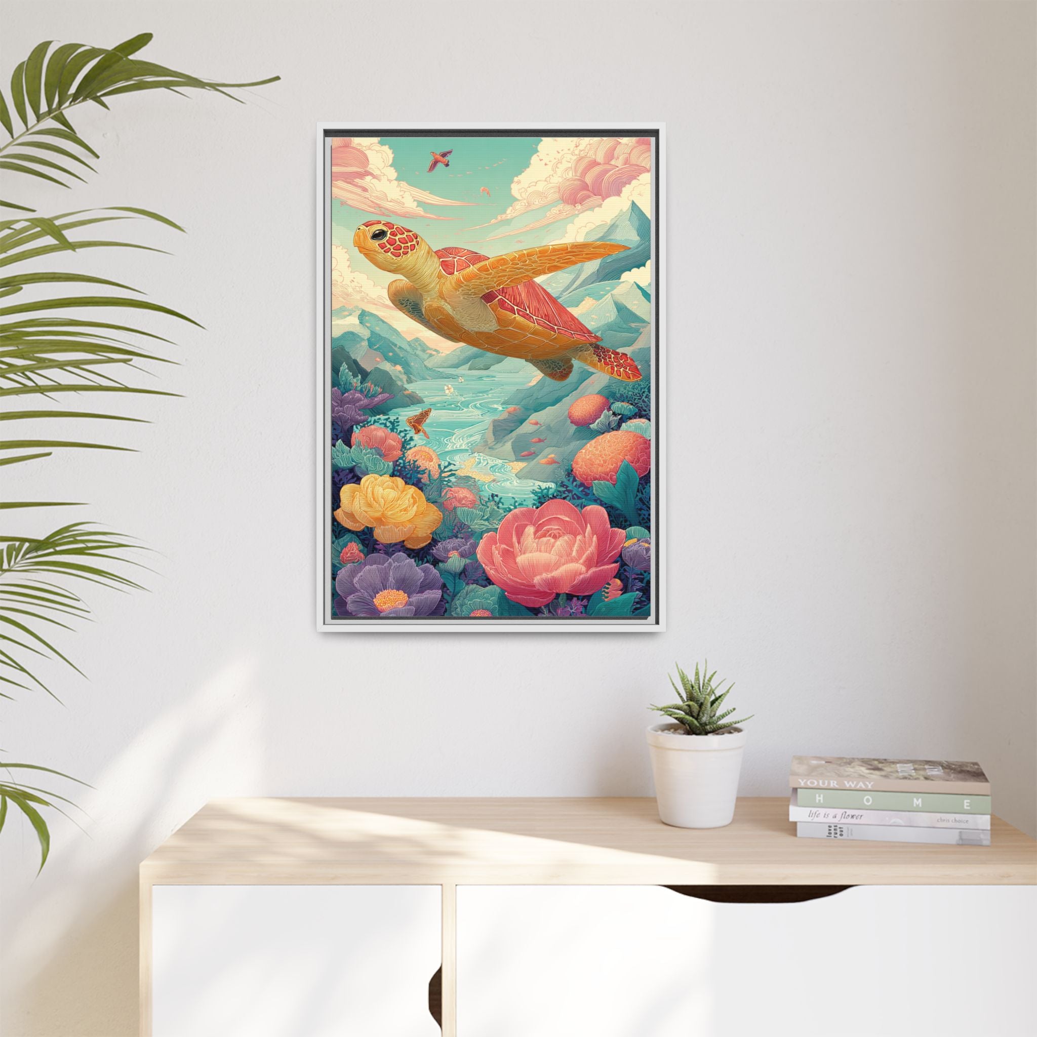 Vibrant Turtle Art | Whimsical Nature Illustration