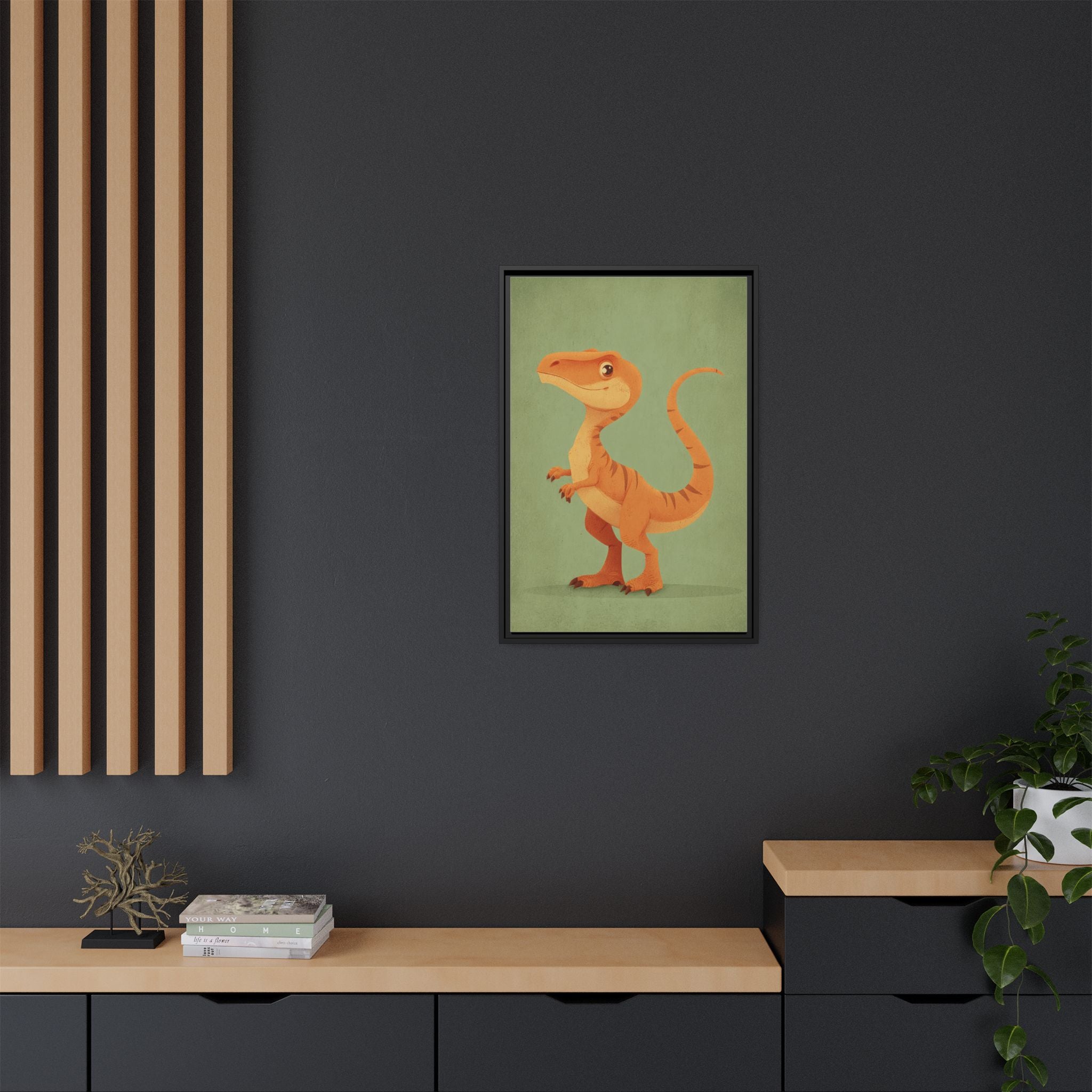 Whimsical Dinosaur Illustration Art for Kids' Rooms