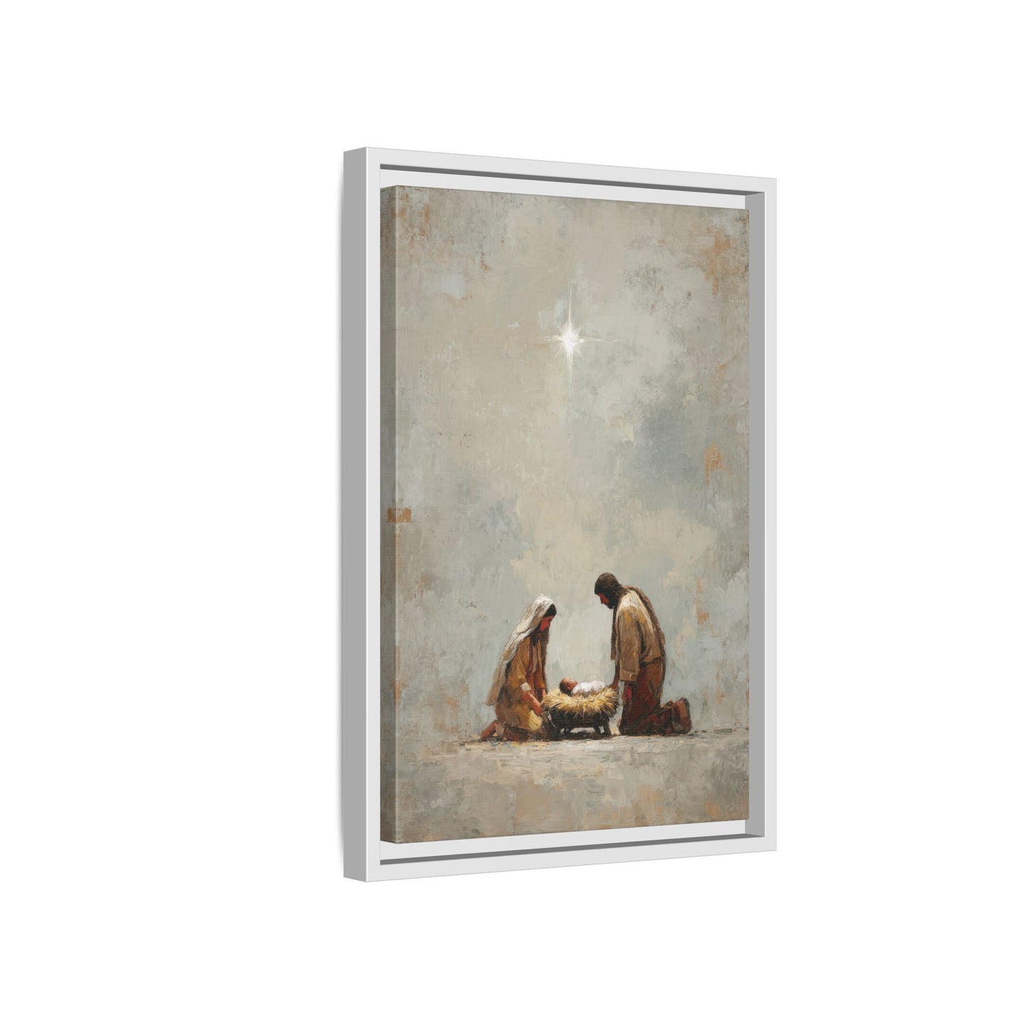 Nativity Scene Art Print - Warm Family Vibes