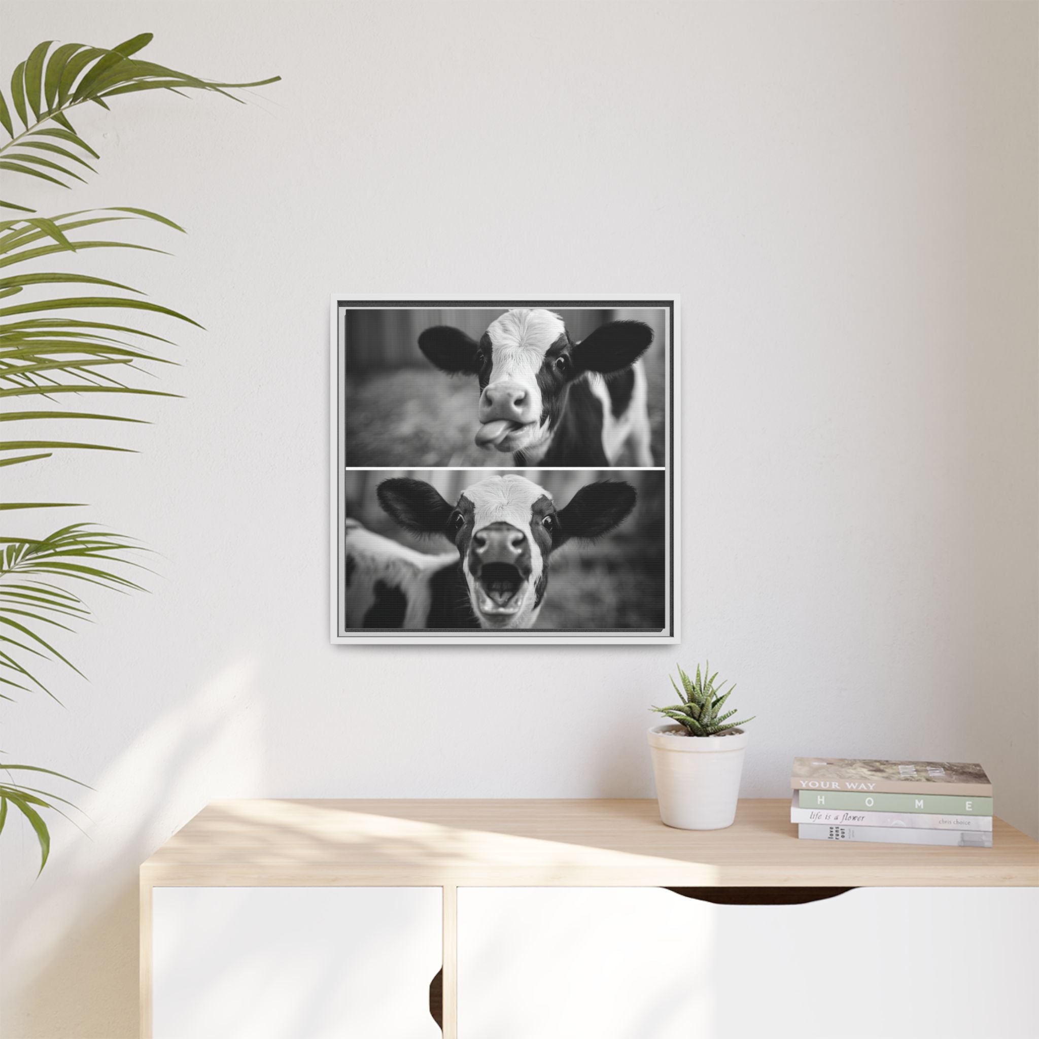 Whimsical Cow Photography | Black and White Animal Art